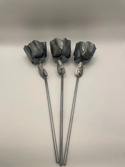 Sheet Metal Rose With Initial