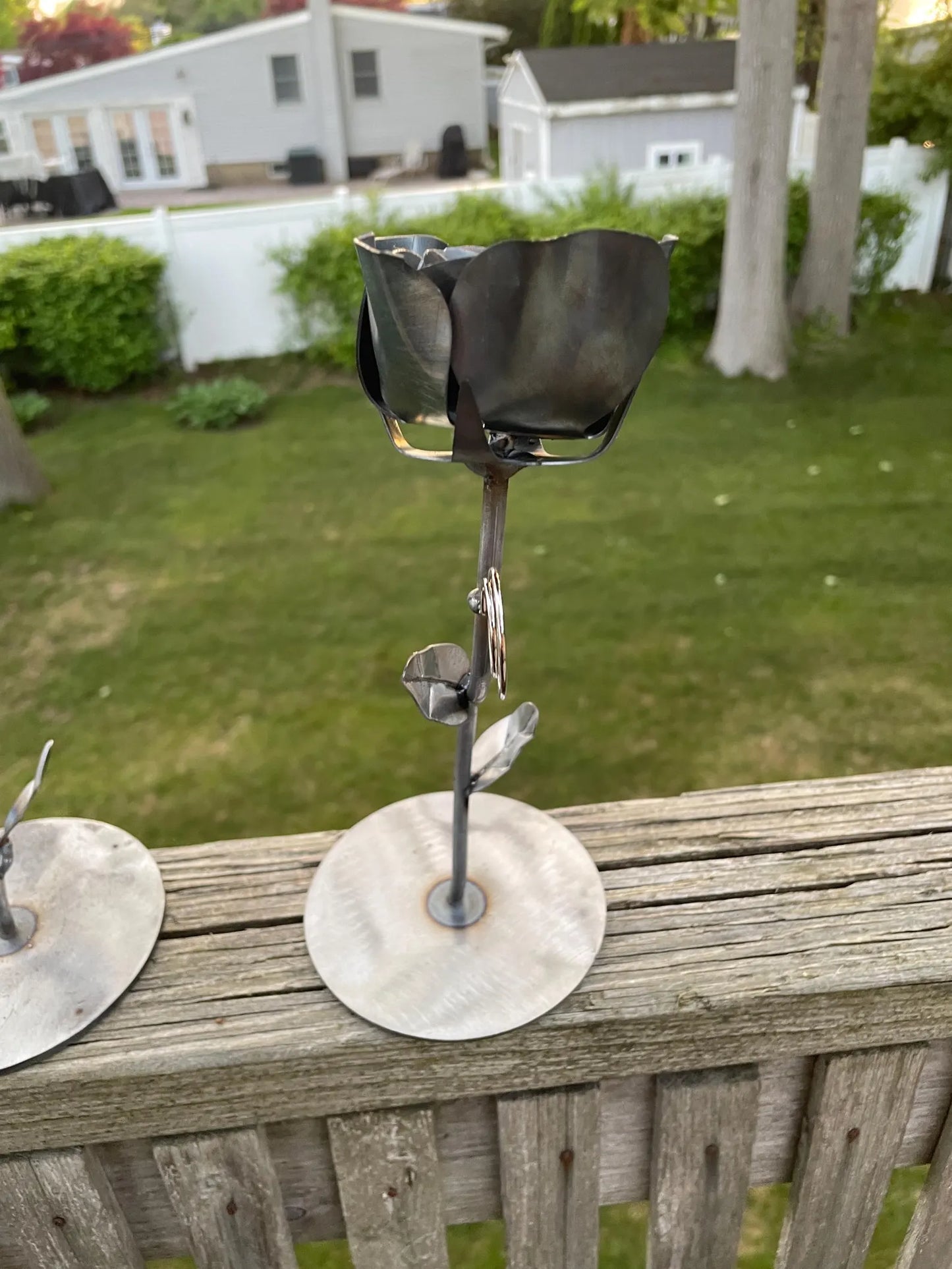 Freestanding Sheet Metal Rose