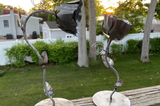 Freestanding Sheet Metal Rose