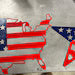 CNC Plasma Cut USA Flag Map