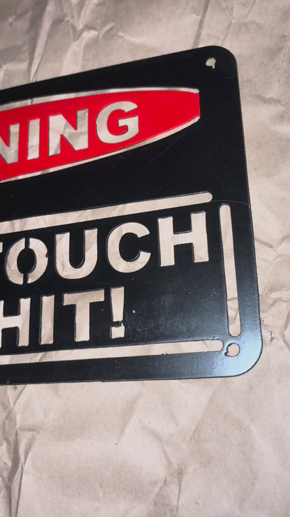 CNC Plasma Cut Warning Sign